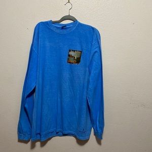 Blue long-sleeve shirt, size XL, brand: Crazy Shirts